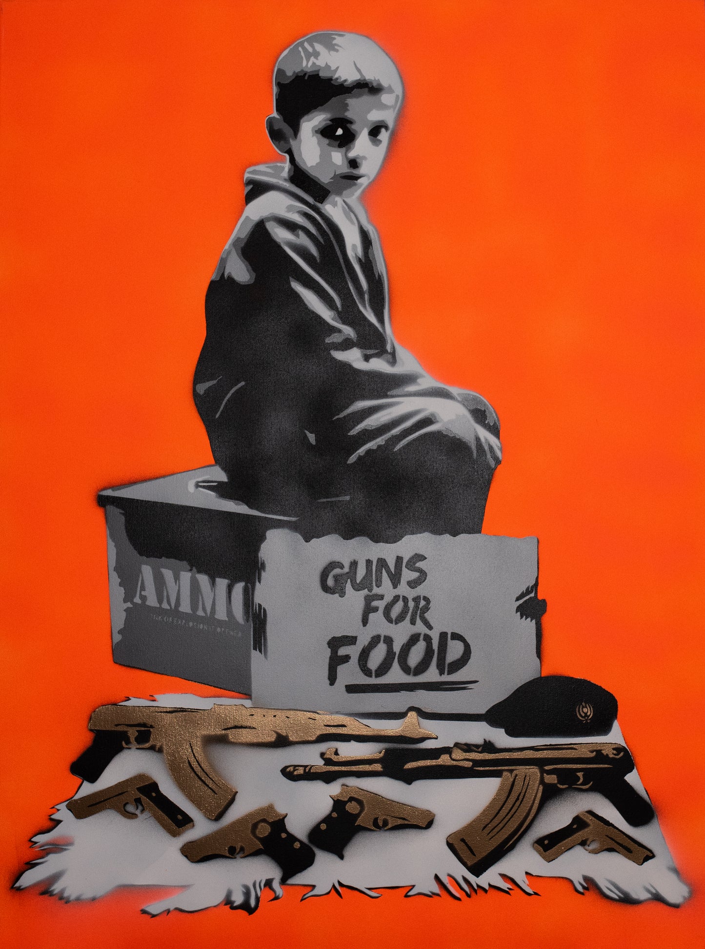 Original Artwork + Limited Edition Print "Faisal, 11, Guns For Food II"