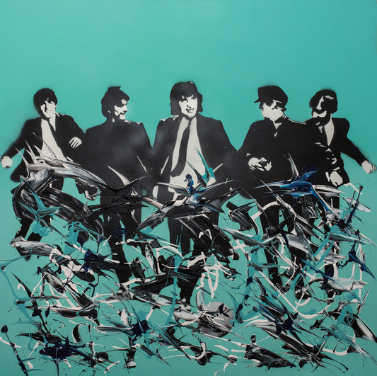 Original Artwork + Limited Edition Print 90cm "Fab Five"
