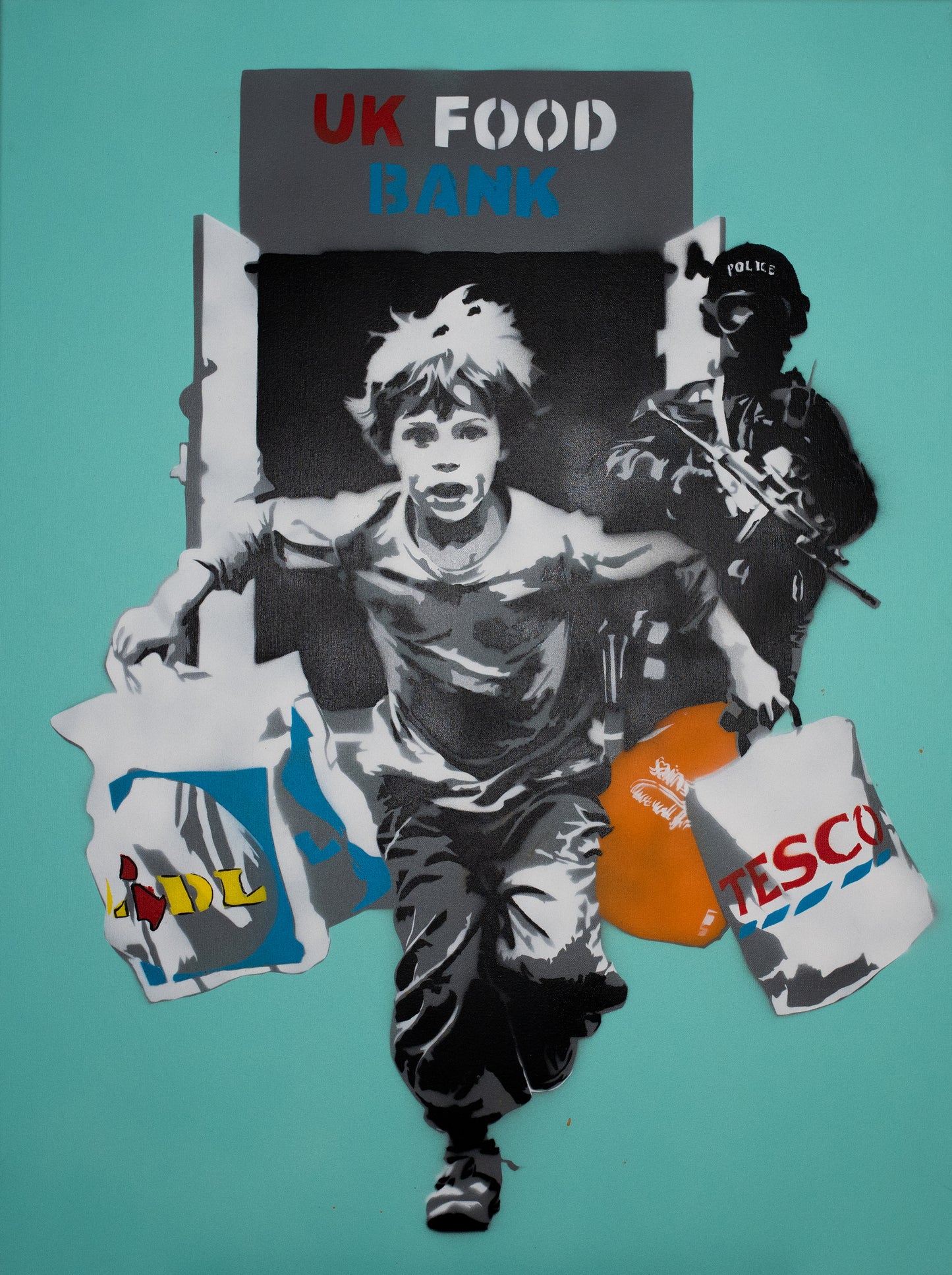 Original Artwork + Limited Edition Print "Carter, 8, Food Bank III"