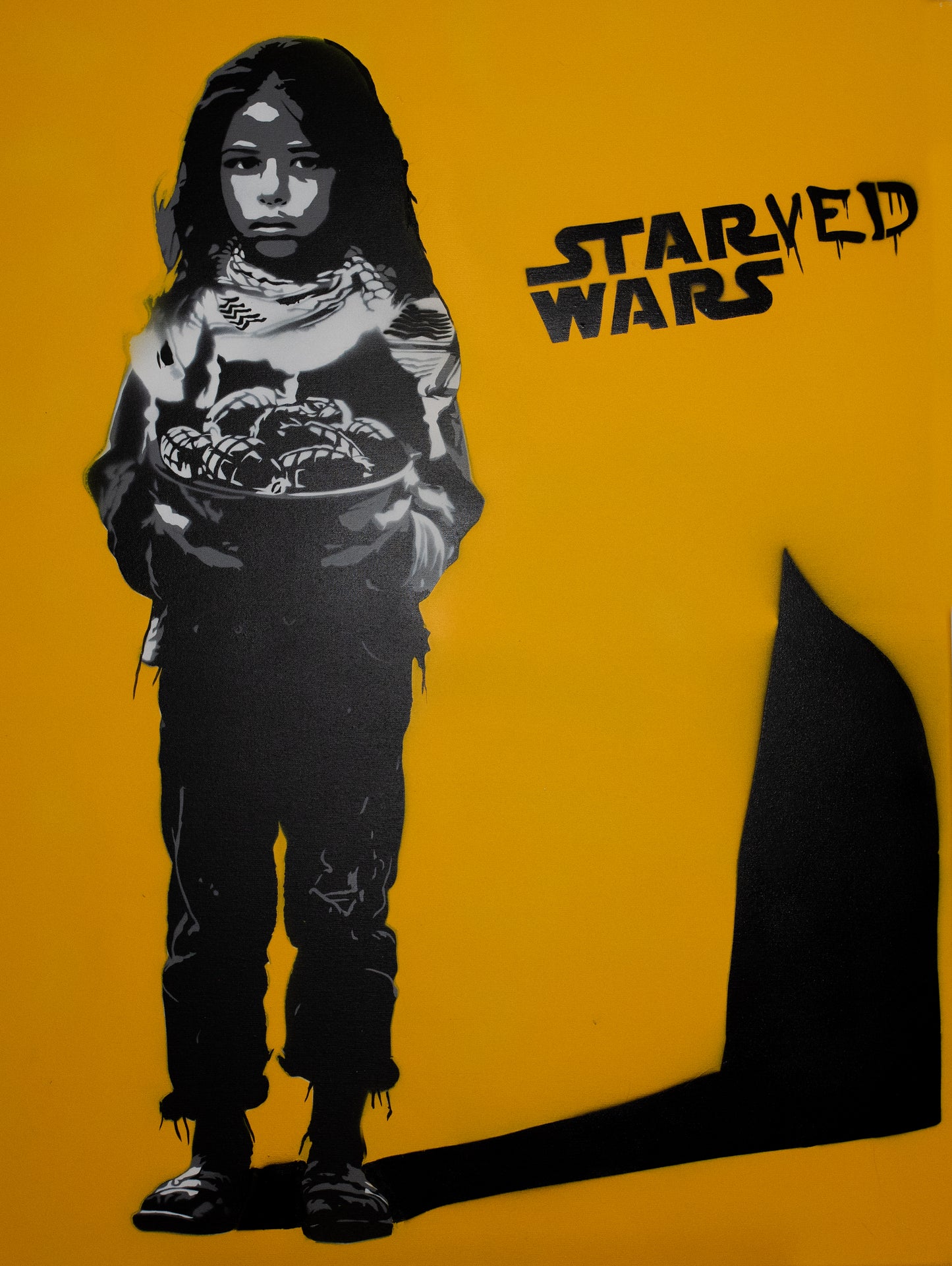 Original Artwork + Limited Edition Print "Halima, 9, Starved Wars II"