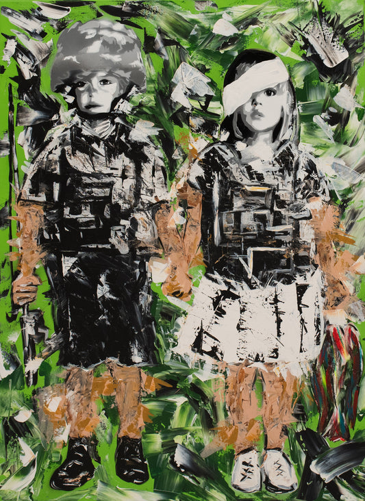 Original Artwork + Limited Edition Print "Alina & Arten, 10 & 8, Fisher Kings III"