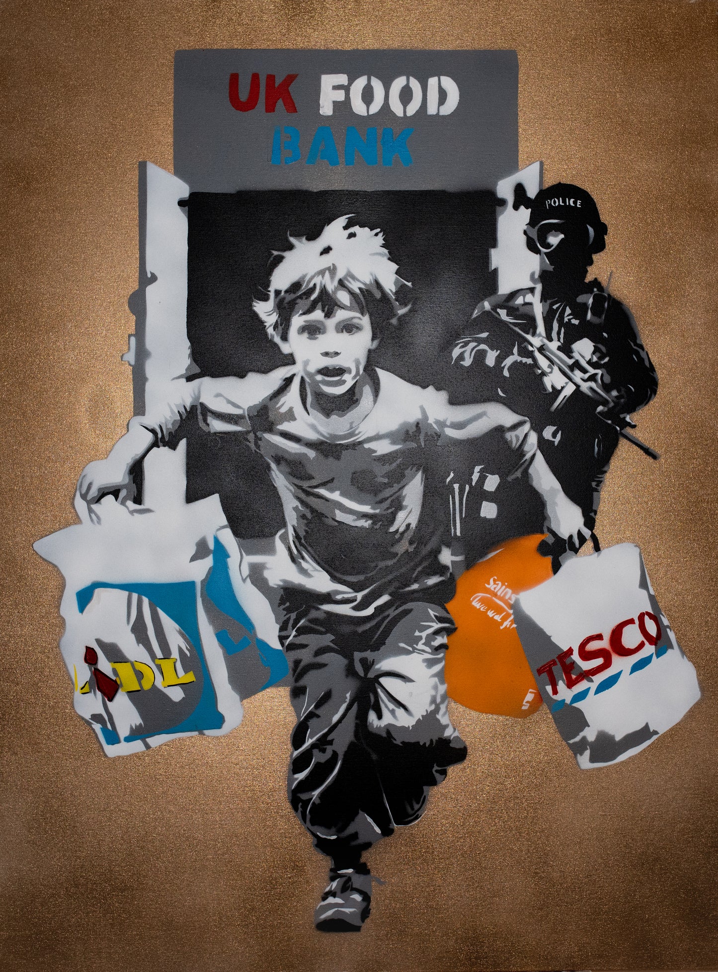 Original Artwork + Limited Edition Print "Carter, 8, Food Bank I"