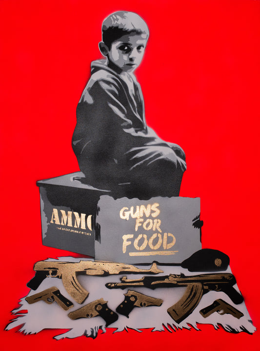 Original Artwork + Limited Edition Print "Faisal, 11, Guns For Food I"
